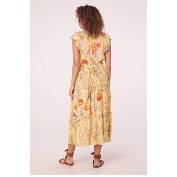 NWT $119 Band Of The Free Amaryllis Maxi Dress Yellow Floral Size XS - Picture 5 of 8